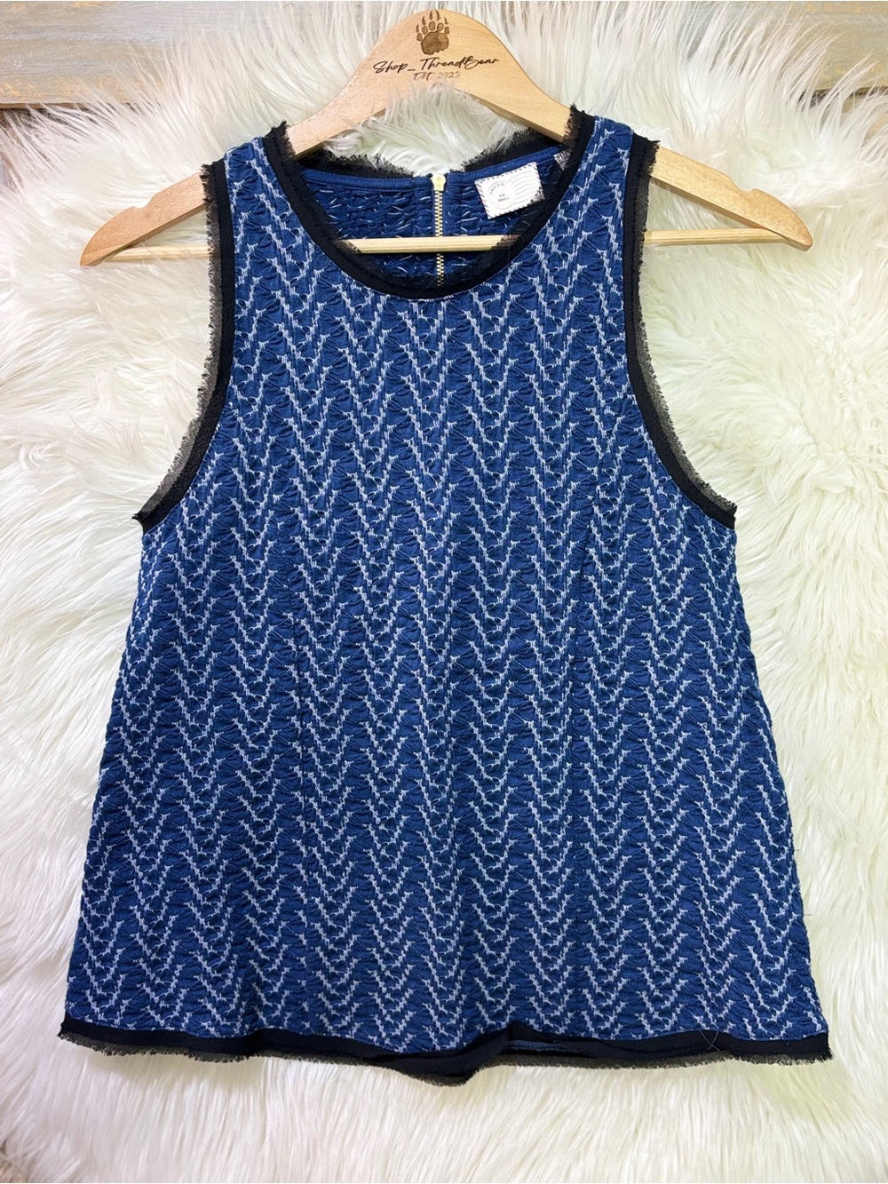 EUC {Postmark 9-H15 · Anthro} Navy Blue A-Line Sleeveless Swing Tank Top | Small